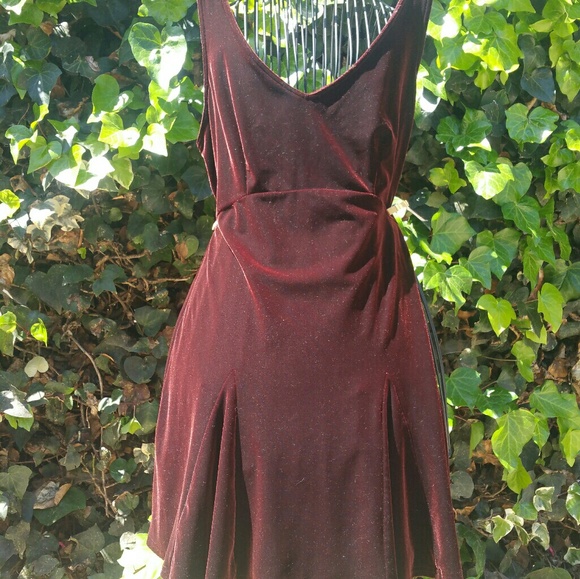 Victoria's Secret Burgundy Velvet Dress - Picture 4 of 5